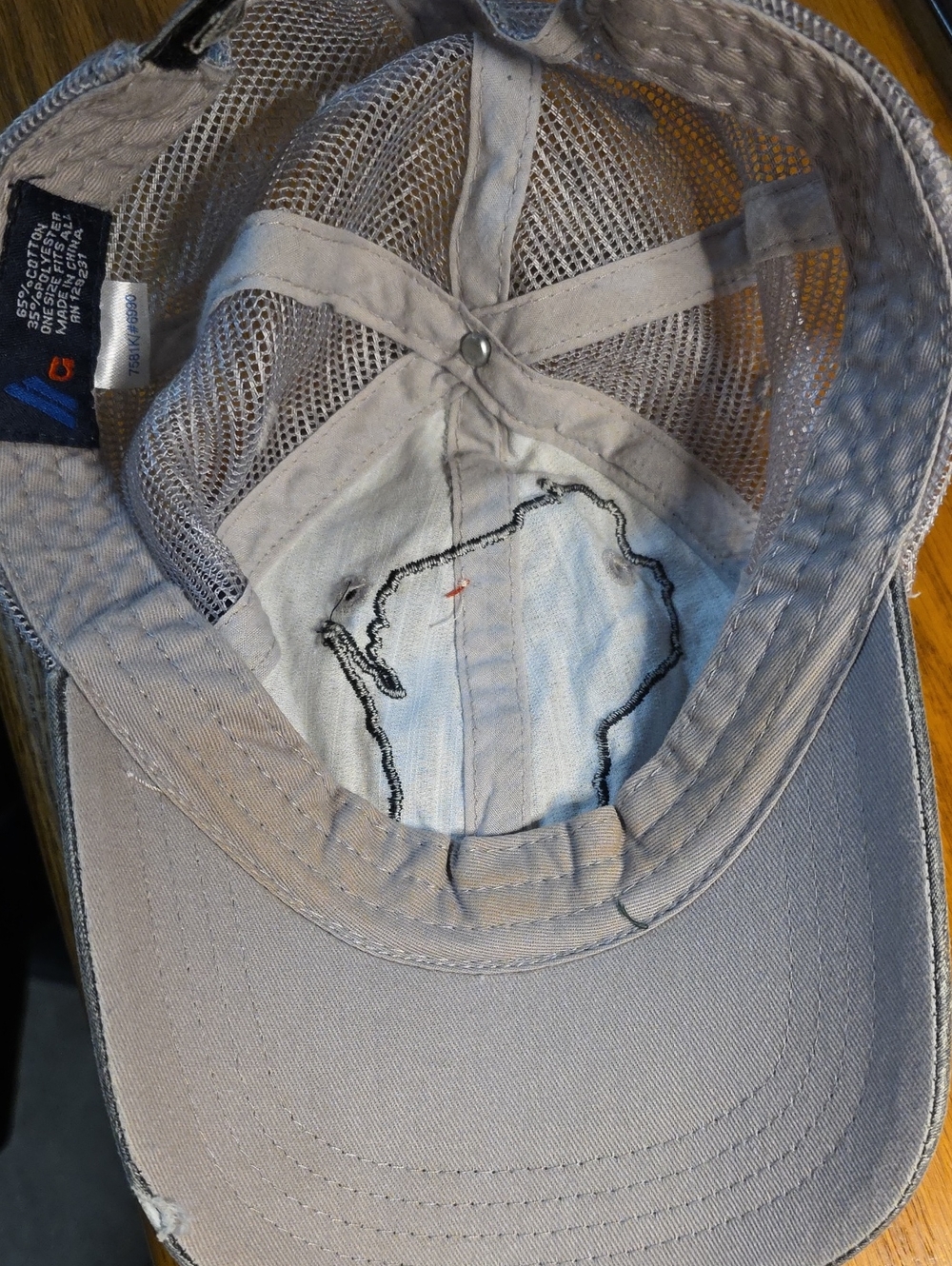 Wisconsin Map Patch Distressed Trucker Cap - Picture 5 of 5